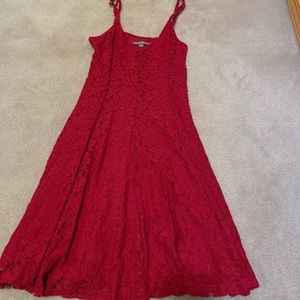 American Eagle Red Lace Dress
